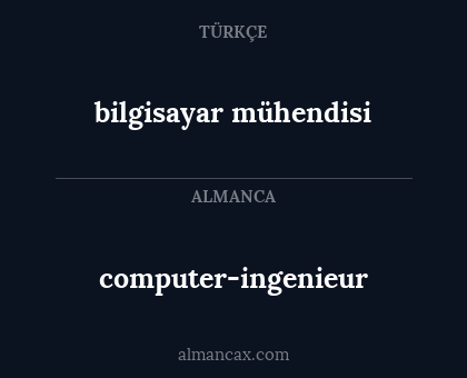 computer-ingenieur - bilgisayar mühendisi