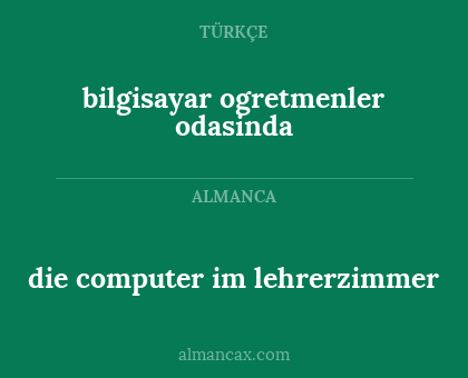 bilgisayar ogretmenler odasinda - die computer im lehrerzimmer