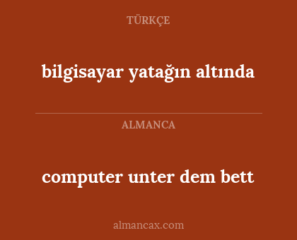 computer unter dem bett - bilgisayar yatağın altında