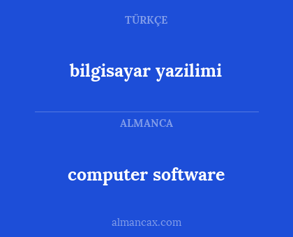 computer software - bilgisayar yazilimi