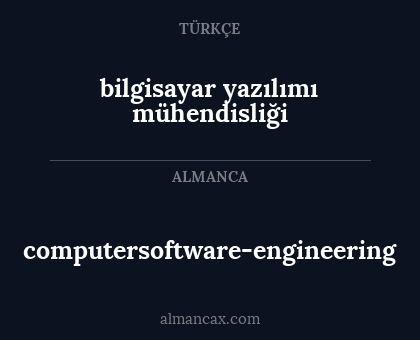 computersoftware-engineering - bilgisayar yazılımı mühendisliği