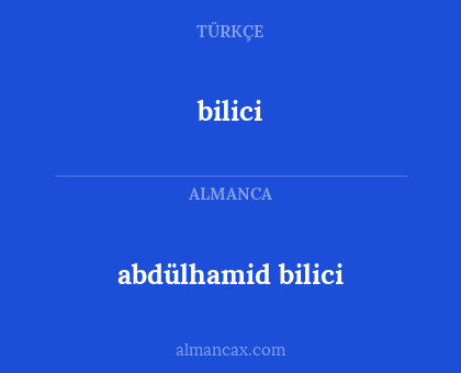 bilici - abdülhamid bilici