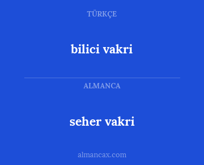 seher vakri - bilici vakri