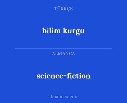 bilim kurgu - science-fiction
