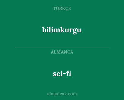 sci-fi - bilimkurgu
