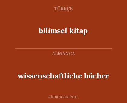 wissenschaftliche bücher - bilimsel kitap