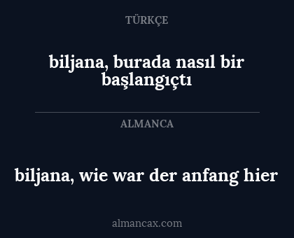 biljana, burada nasıl bir başlangıçtı - biljana, wie war der anfang hier