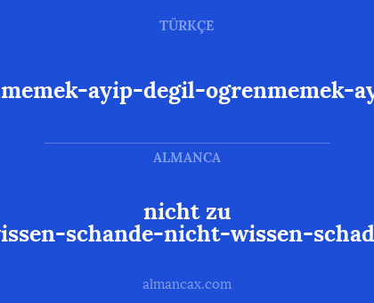 bilmemek-ayip-degil-ogrenmemek-ayip - nicht zu wissen-schande-nicht-wissen-schade,