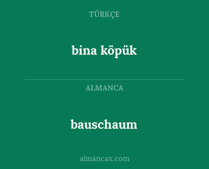 bauschaum - bina köpük