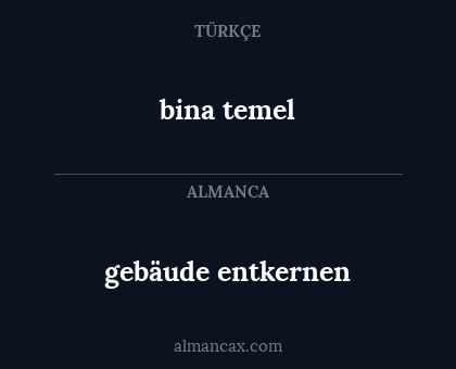 gebäude entkernen - bina temel