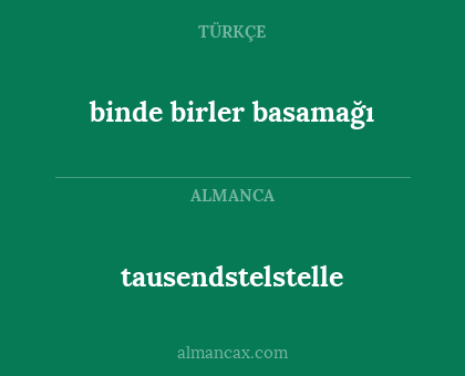 binde birler basamağı - tausendstelstelle