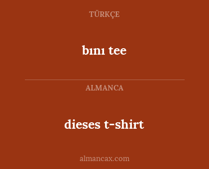bını tee - dieses t-shirt