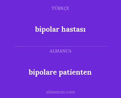 bipolare patienten - bipolar hastası