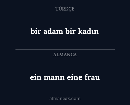 bir adam bir kadın - ein mann eine frau