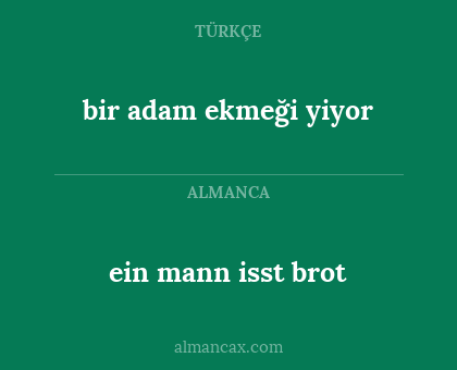 ein mann isst brot - bir adam ekmeği yiyor