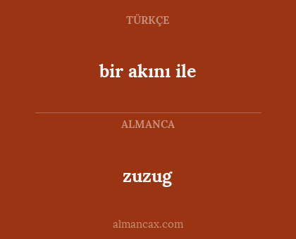 zuzug - bir akını ile