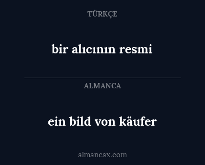 bir alıcının resmi - ein bild von käufer