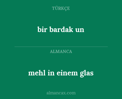 mehl in einem glas - bir bardak un