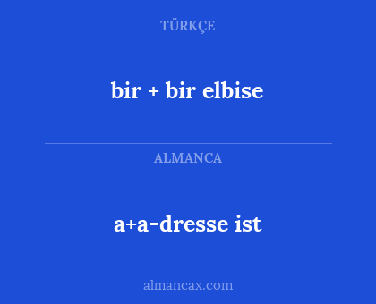 a+a-dresse ist - bir + bir elbise