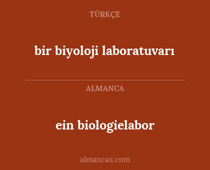 ein biologielabor - bir biyoloji laboratuvarı