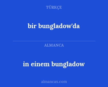 in einem bungladow - bir bungladow'da