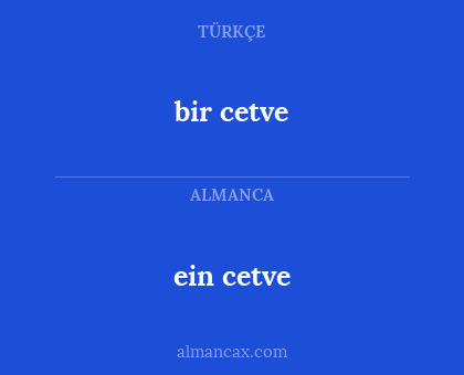 ein cetve - bir cetve
