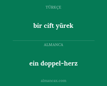 ein doppel-herz - bir cift yürek