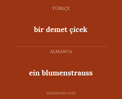 bir demet çicek - ein blumenstrauss