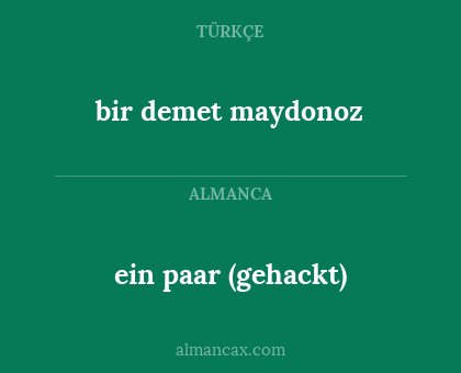 bir demet maydonoz - ein paar (gehackt)
