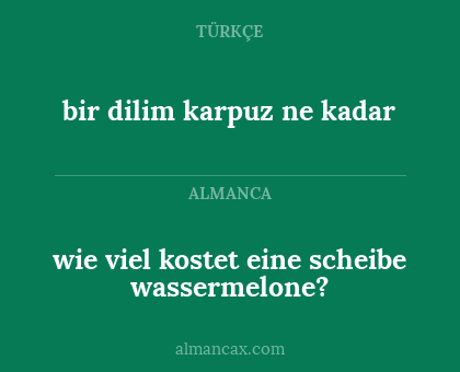 wie viel kostet eine scheibe wassermelone? - bir dilim karpuz ne kadar