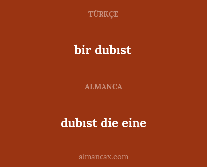bir dubıst - dubıst die eine