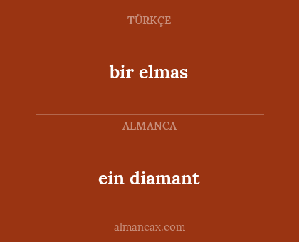 bir elmas - ein diamant