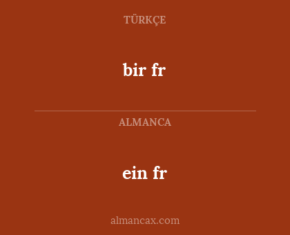bir fr - ein fr