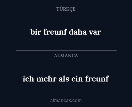 ich mehr als ein freunf - bir freunf daha var
