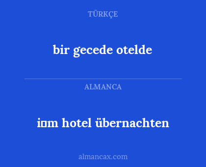 i̇m hotel übernachten - bir gecede otelde