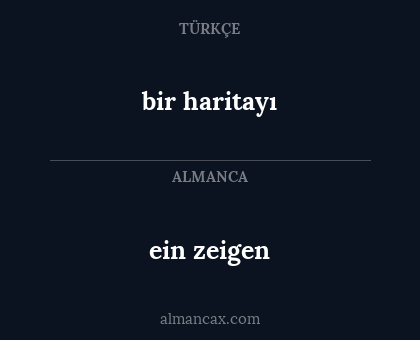 bir haritayı - ein zeigen