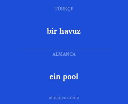 bir havuz - ein pool