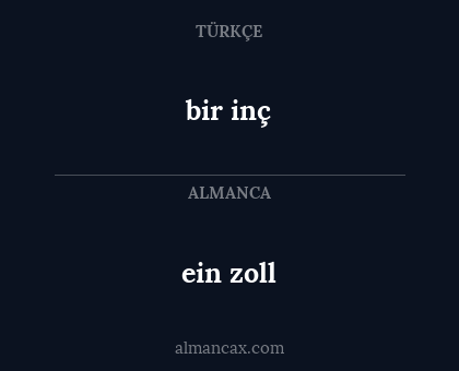 ein zoll - bir inç