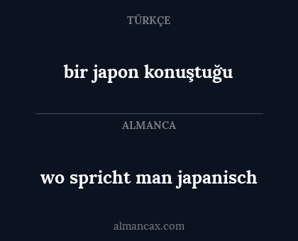 bir japon konuştuğu - wo spricht man japanisch