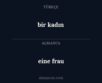 bir kadın - eine frau