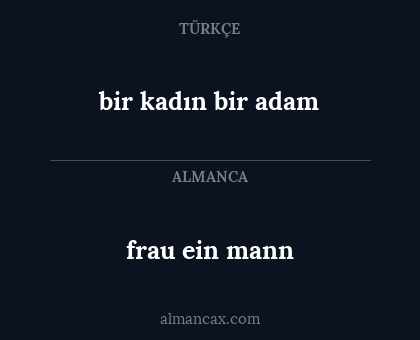 frau ein mann - bir kadın bir adam