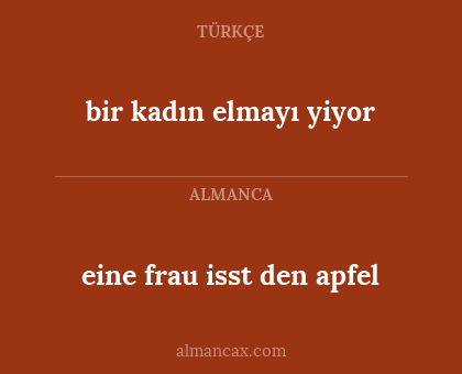 bir kadın elmayı yiyor - eine frau isst den apfel