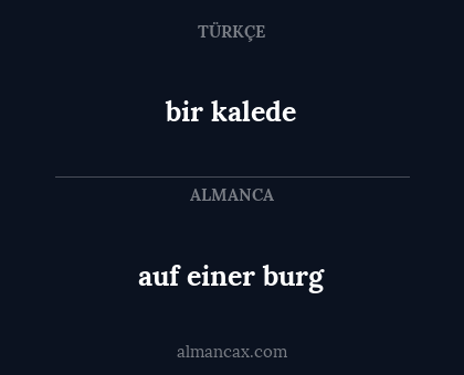 auf einer burg - bir kalede