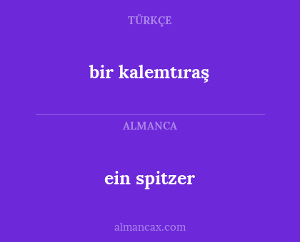 ein spitzer - bir kalemtıraş