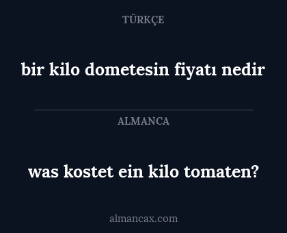 was kostet ein kilo tomaten? - bir kilo dometesin fiyatı nedir