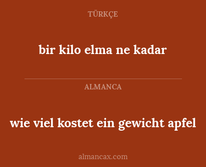 wie viel kostet ein gewicht apfel - bir kilo elma ne kadar