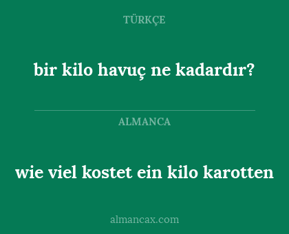 bir kilo havuç ne kadardır? - wie viel kostet ein kilo karotten