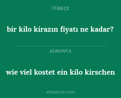 bir kilo kirazın fiyatı ne kadar? - wie viel kostet ein kilo kirschen
