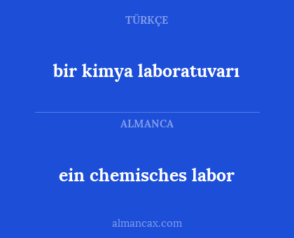 bir kimya laboratuvarı - ein chemisches labor