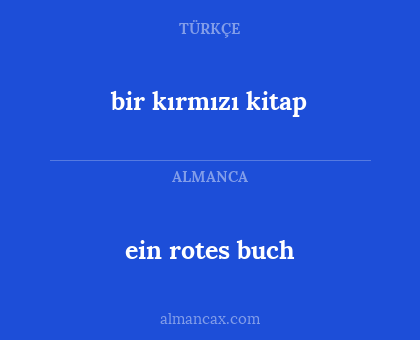 ein rotes buch - bir kırmızı kitap